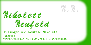 nikolett neufeld business card